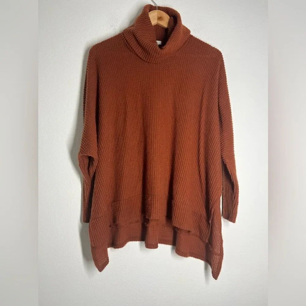 Cherish Bohemian Ottoman Slouchy Tunic in Sienna Sweater Turtleneck Sz S Brown